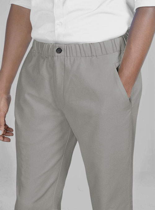 Easy Pants Gray Cotton Canvas