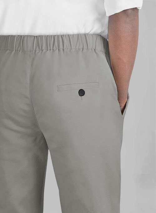 Easy Pants Gray Cotton Canvas