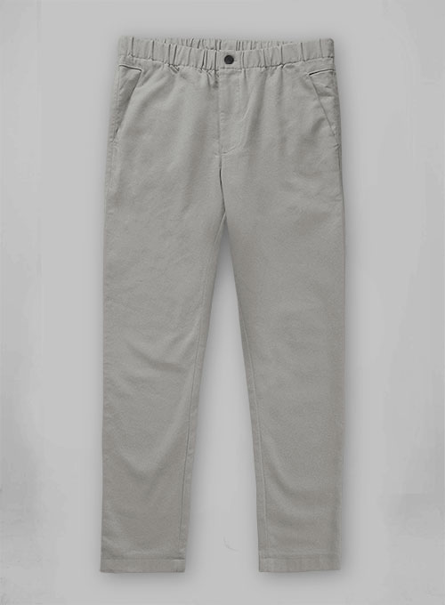 Easy Pants Gray Cotton Canvas