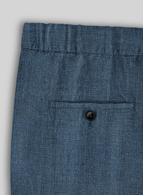 Easy Pants Indigo Blue Pure Linen