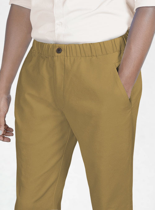 Easy Pants Khaki Cotton Canvas