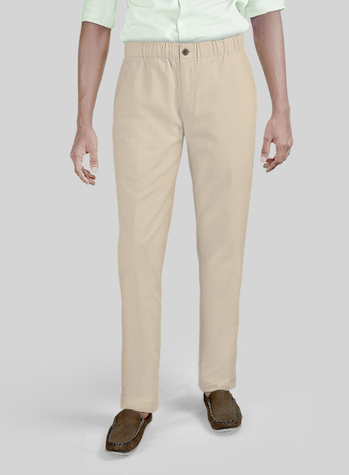 Easy Pants Sand Cotton Canvas