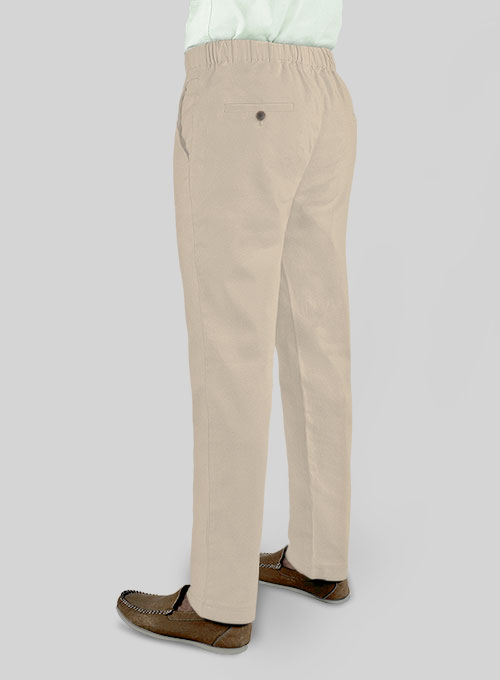 Easy Pants Sand Cotton Canvas