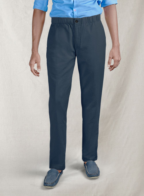 Easy Pants Royal Blue Cotton Canvas