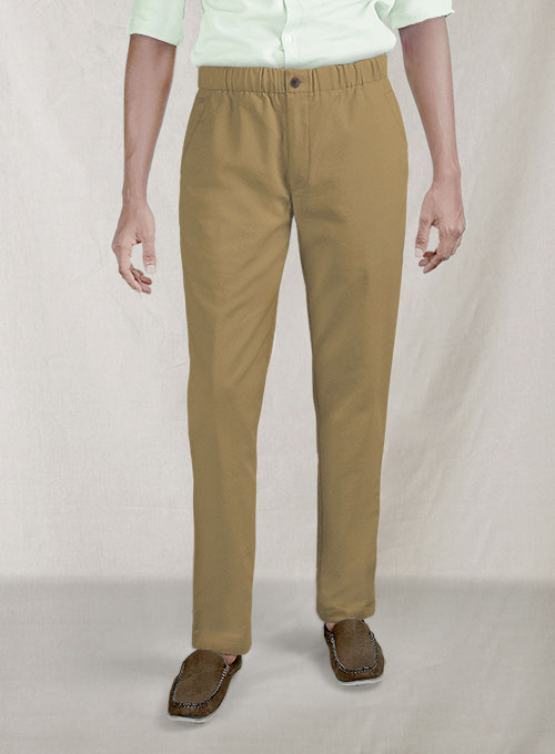 Easy Pants Tan Cotton Canvas