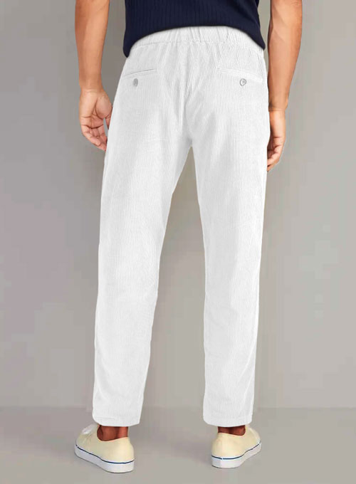 Easy Pants White Corduroy