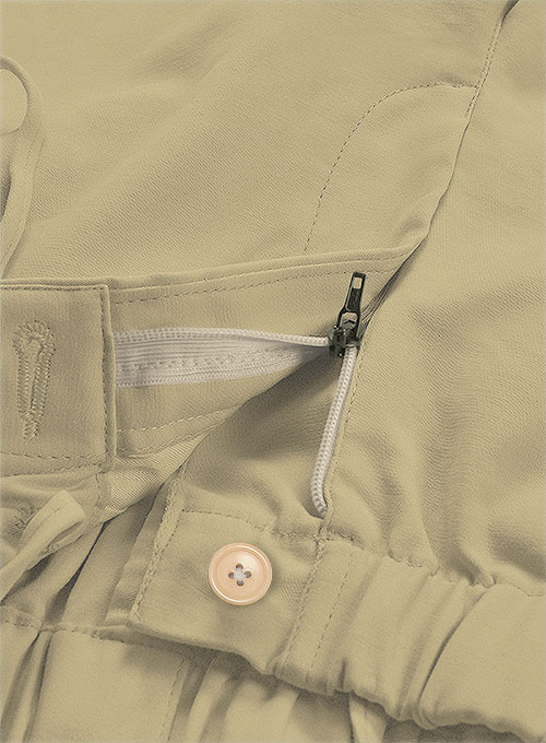 Easy Pants Beige Cotton Canvas