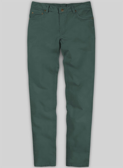 Gallo Green Cotton Stretch Chino Jeans