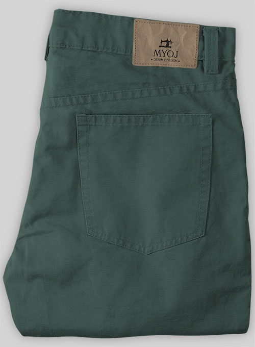 Gallo Green Cotton Stretch Chino Jeans