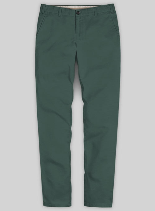 Gallo Green Cotton Stretch Chino Pants