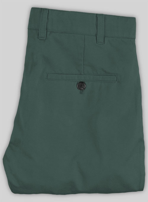 Gallo Green Cotton Stretch Chino Pants