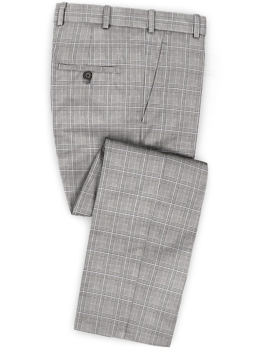 Glen Wool Light Gray Pants