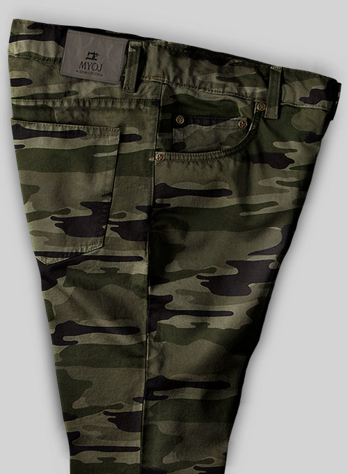 Green Stretch Camo Jeans