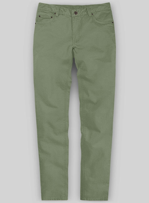 Green Cotton Power Stretch Chino Jeans