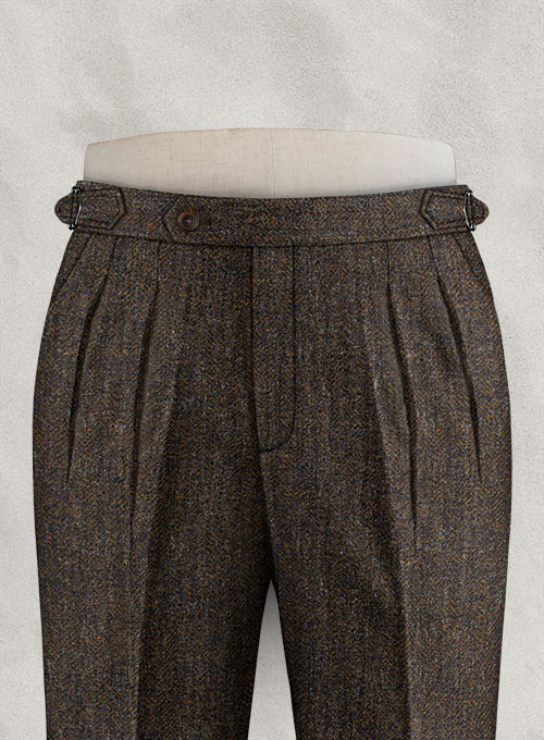 Haberdasher Brown Tweed Highland Tweed Trousers