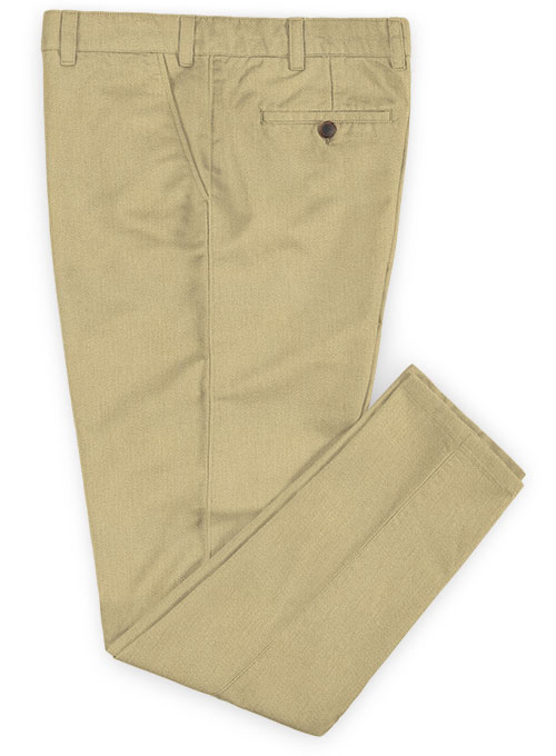 Heavy Knit Light Khaki Stretch Chino Pants