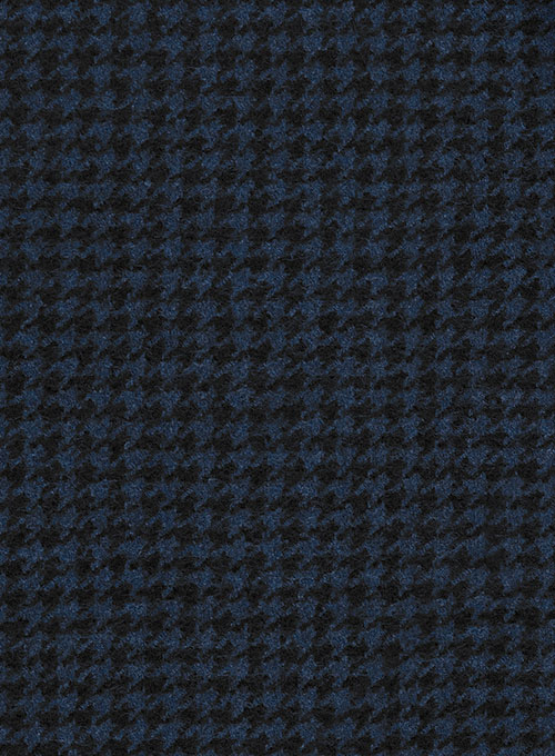 Houndstooth Dark Blue Tweed Pants