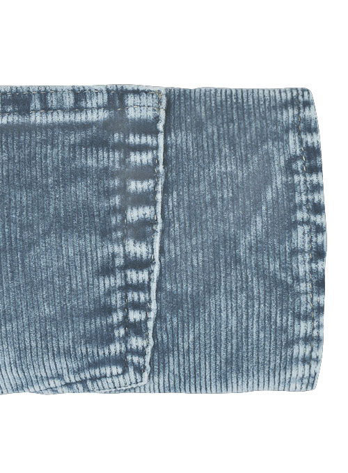 Indigo Corduroy Stretch Jeans - Blast Wash