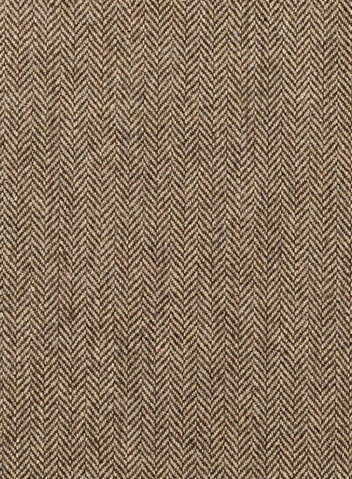 Irish Brown Herringbone Highland Tweed Trousers