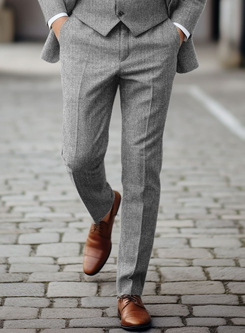 Italian Empire Gray Tweed Pants