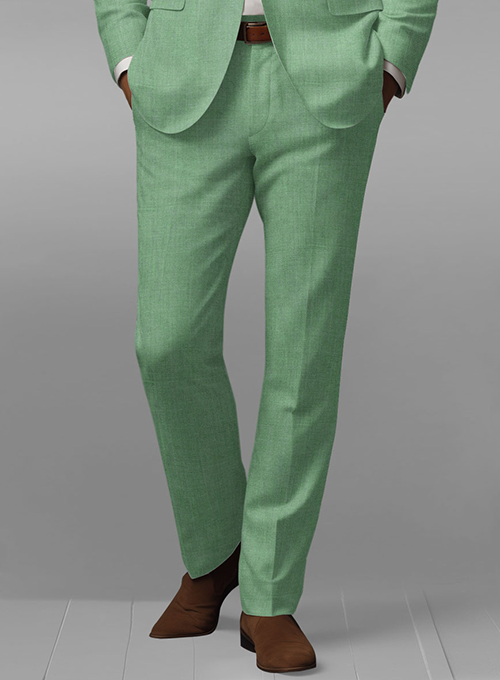 Italian Linen Mojito Green Pants