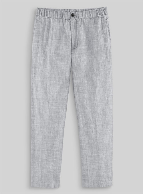 Easy Pants Italian Zod Light Gray Linen