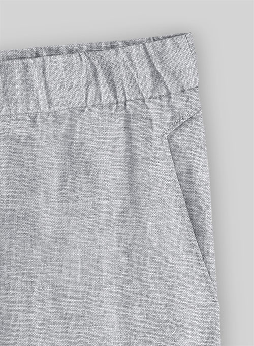 Easy Pants Italian Zod Light Gray Linen