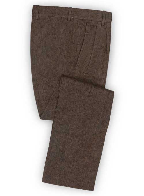 brown linen pants