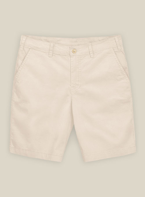 Light Khaki Stretch Chino Shorts