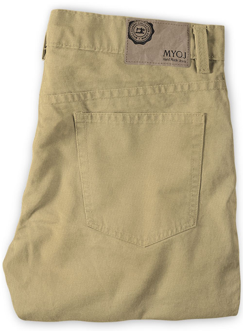 Light Khaki Twill Stretch Chino Jeans