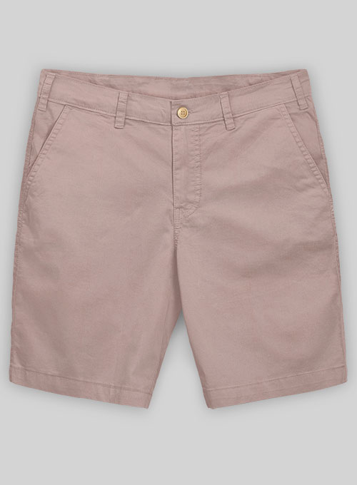 Light Mauve Stretch Chino Shorts