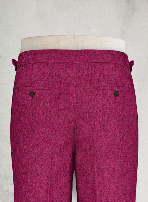 Melange Bubble Pink Highland Tweed Trousers