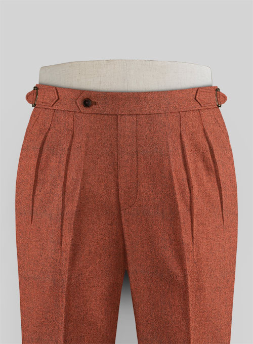 Melange Titan Rust Highland Tweed Trousers