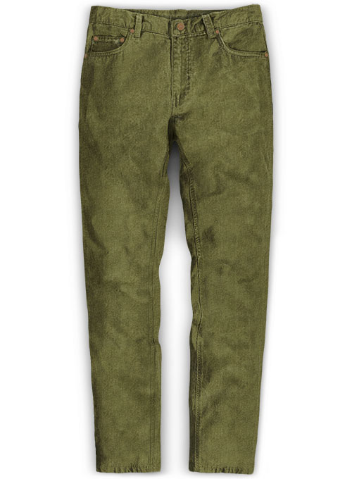Moss Green Stretch Corduroy Jeans - 21 Wales : MakeYourOwnJeans®: Made ...
