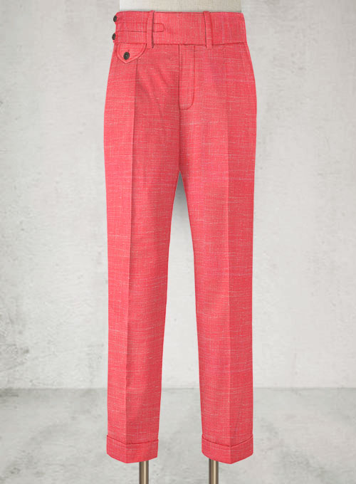 Mystic Pink Double Gurkha Wool Trousers