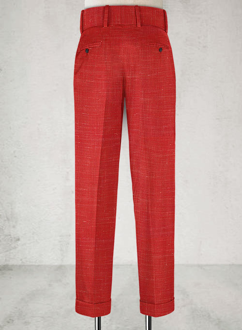 Mystic Red Double Gurkha Wool Trousers