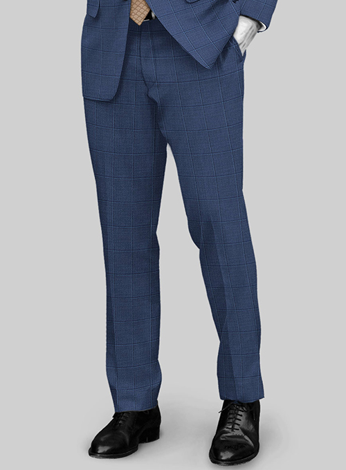 Napolean Pane Blue Wool Pants