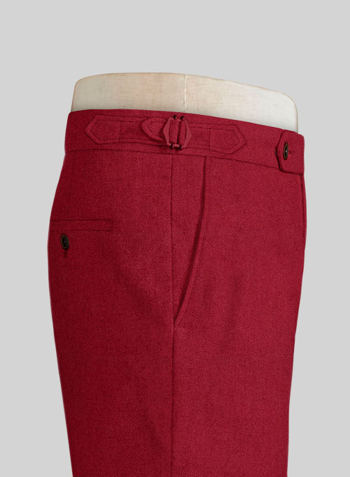 Naples Red Highland Tweed Trousers