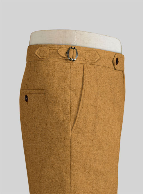 Naples Yellow Highland Tweed Trousers