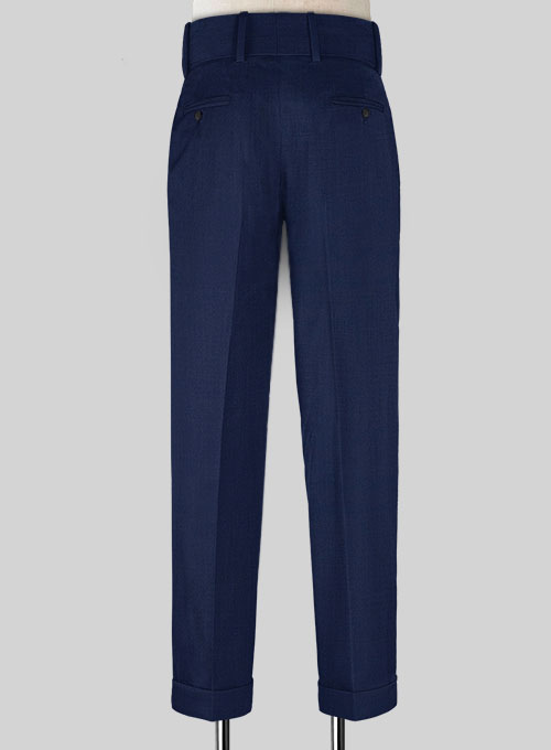 Napolean Bottle Blue Double Gurkha Wool Trousers