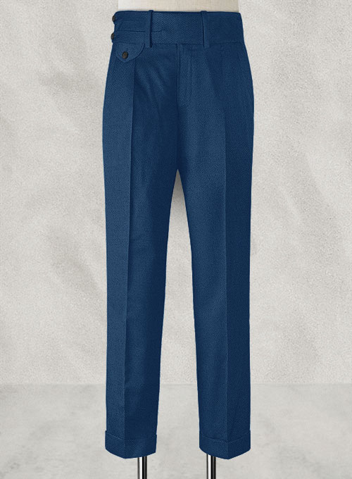 Napolean Casa Blue Double Gurkha Wool Trousers