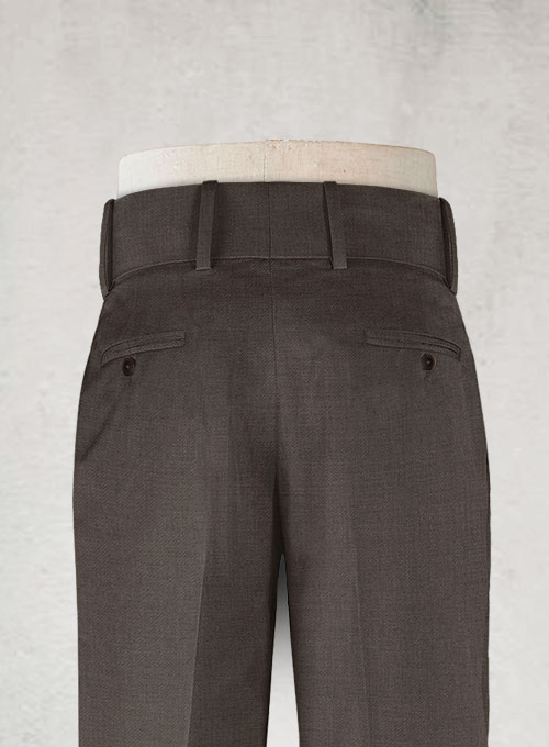 Napolean Dark Brown Double Gurkha Wool Trousers