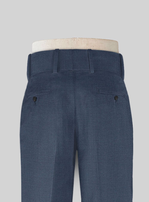 Napolean Slate Blue Double Gurkha Wool Trousers