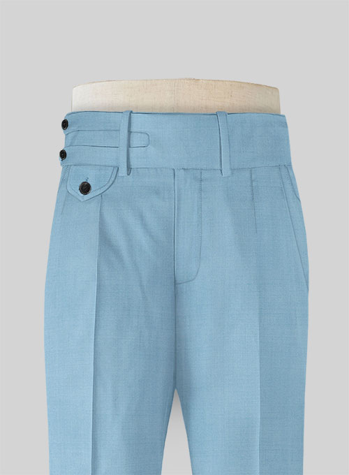 Napolean Taj Blue Double Gurkha Wool Trousers