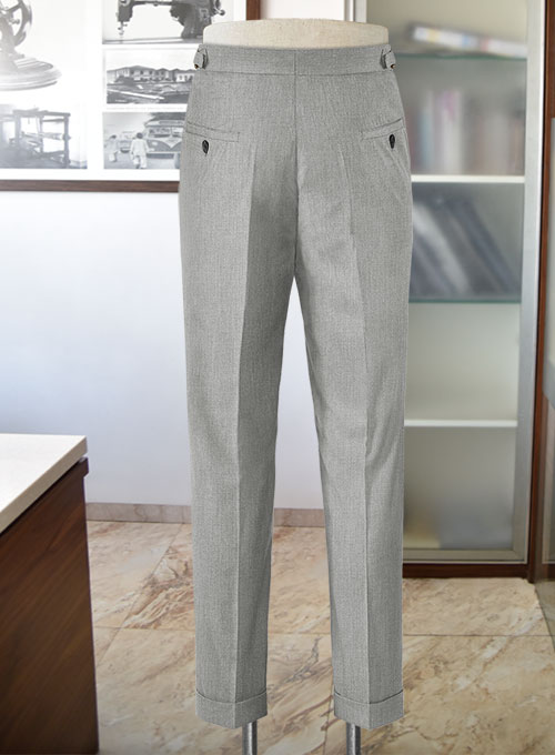 Napolean Stretch Gray Highland Wool Trousers