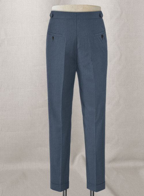 Napolean Stretch Space Blue Highland Wool Trousers