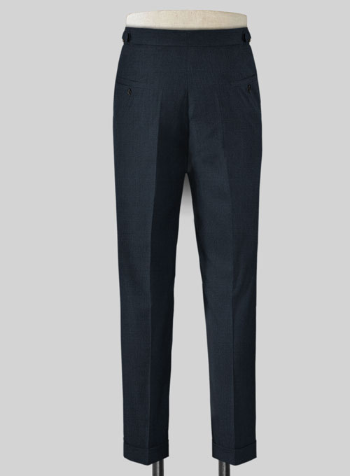 Napolean Stretch Sailor Blue Highland Wool Trousers