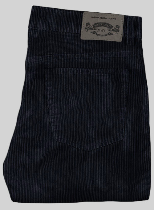 Navy Blue Corduroy Jeans - 8 Wales