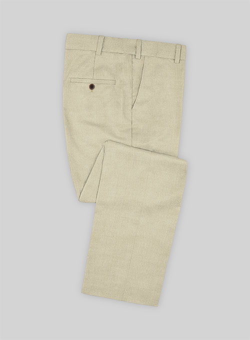 Napolean Light Beige Wool Pants