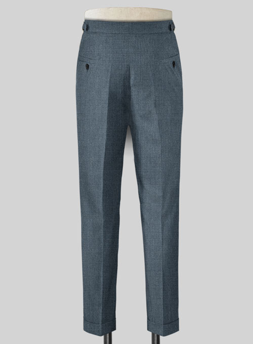 Napolean Stretch Pacific Blue Highland Wool Trousers